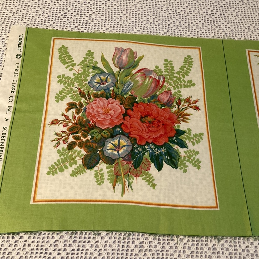Jubilee Pillows Panel 2 Sections Makes 1 Pillows Cyrus Clark Polished Cotton